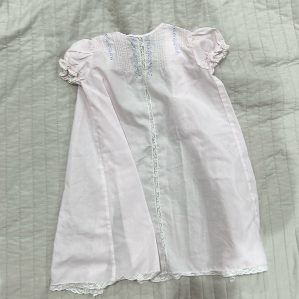 Vintage pink handmade dress. Fits like a 0-3m